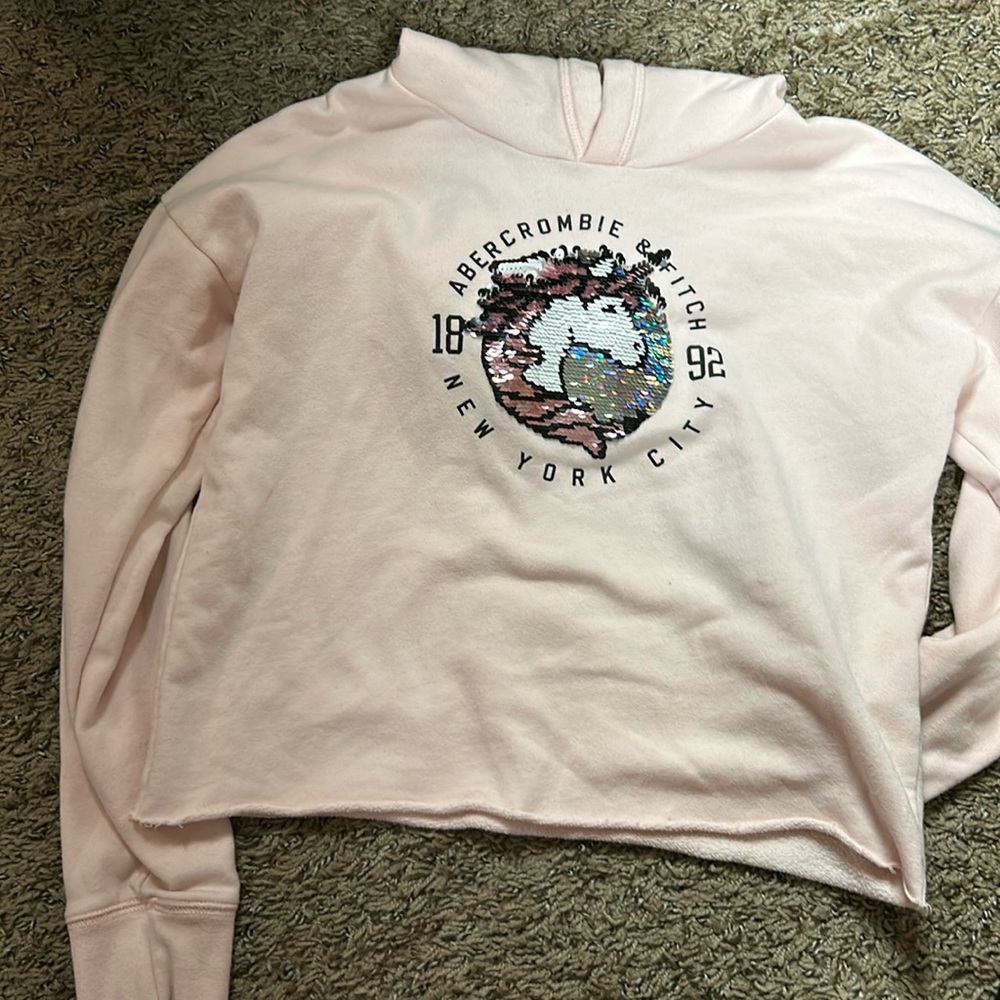 Kids, Abercrombie cropped unicorn hoodie size 1112